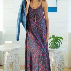 NATURAL LIFE Bohemian Floral Maxi Dress